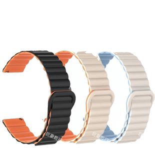 适用华米Amazfit手表带GTR4磁吸GTR3Pro硅胶GTS2min防水汗休闲运动Balance2cheetah手腕带新款快拆简约回环