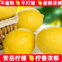 Anyue Yellow lemon fruit is a fresh fruit of the season. The fresh lemon yellow fruit is soaked in water, and the fresh fruit is directly grown. The whole box is freshly picked and juicy thumbnail 3
