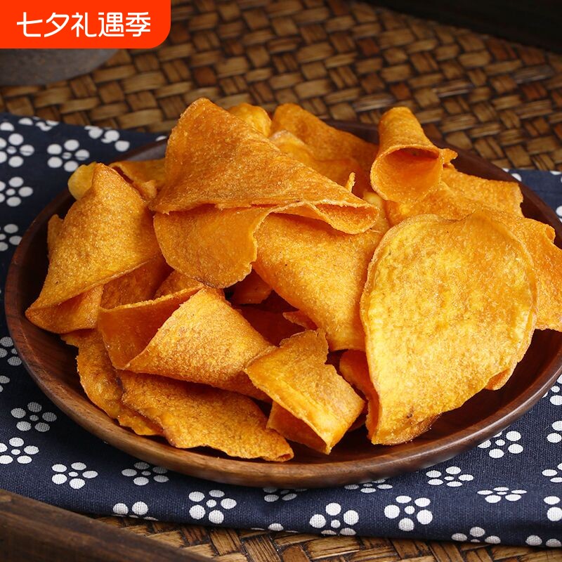 香脆红薯片500g地瓜脆片农家自制芝麻香番薯干片薯片零食200g散装