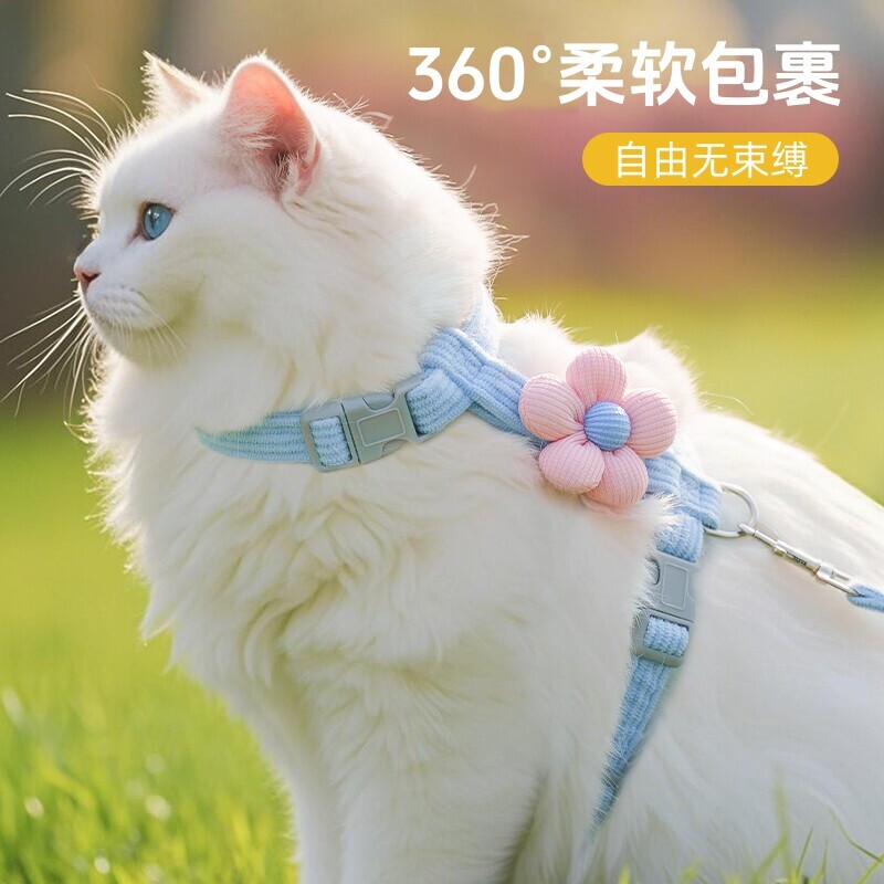 猫咪牵引绳防挣脱外出专用宠物图片