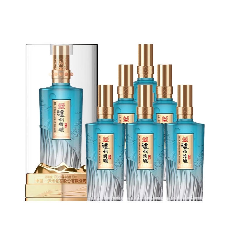 泸州特酿共赏52度浓香型白酒节日宴请送礼500ml*6瓶酿酒股份