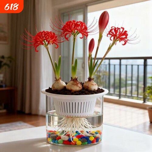 【水培新宠】彼岸花多年生曼珠沙华石蒜阳台盆栽绿植花卉好养易活