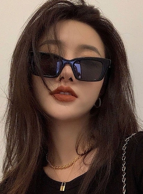 欧美风墨镜女夏小框小脸网红拍照窄太阳镜超酷ins防晒眼镜遮光