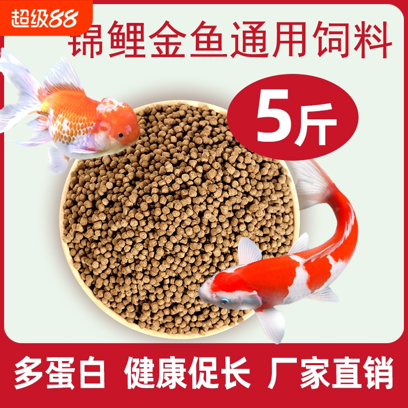 鱼食锦鲤鱼饲料金鱼专用小颗粒草金兰寿通用鱼粮观赏鱼鱼料大颗粒