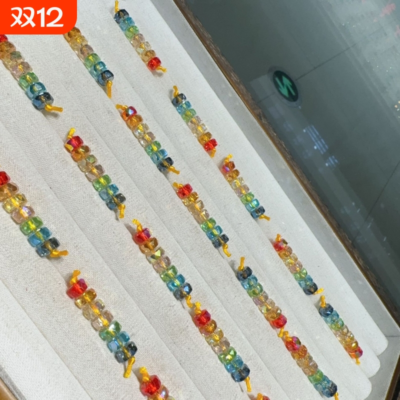 捷克琉璃刻面盘珠文玩配件手工diy手串手链时尚饰品配饰