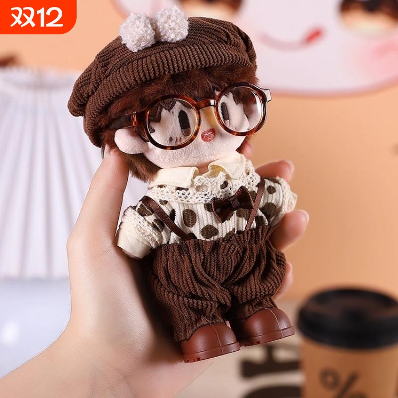 ZHOUKEKE周可可搪胶棉花娃娃周边毛绒玩具娃衣10cm套装替换装冬日
