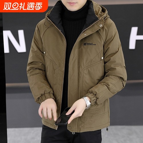 户外冬季男士棉衣外套2025新款羽绒棉服男款连帽棉袄男生秋冬潮牌