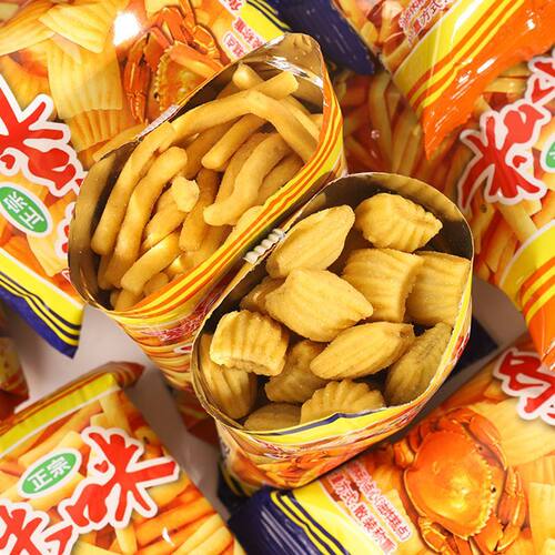 爱尚咪咪虾条虾味薯条蟹味粒小包装吃货小零食小吃休闲食品大礼包