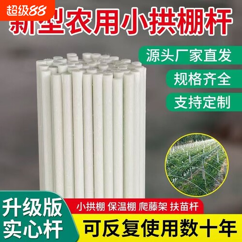 大棚骨架玻璃纤维新型小拱棚支架地膜蔬菜棚拱杆玻璃钢支撑条农用