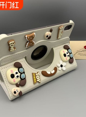 狗旋转适用OPPOPadSE保护套11英寸360卡通皮套air10.36防摔一加平板壳11.61ipad2代支架3pro12.1粉色黑色公仔