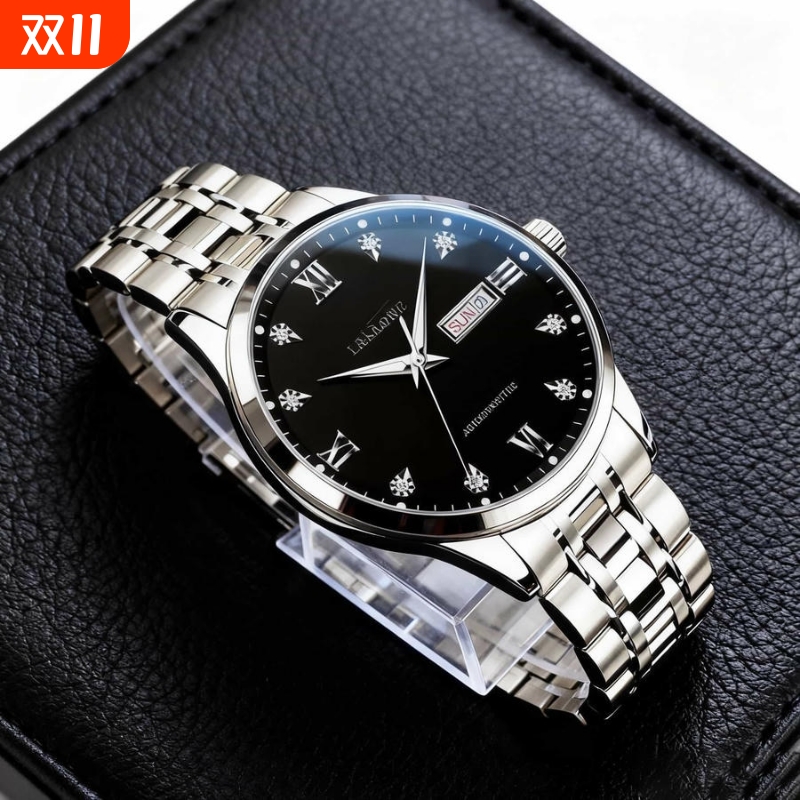 男款手表防水石英腕表高级感男士全自动非机械表正品名牌钢带商务