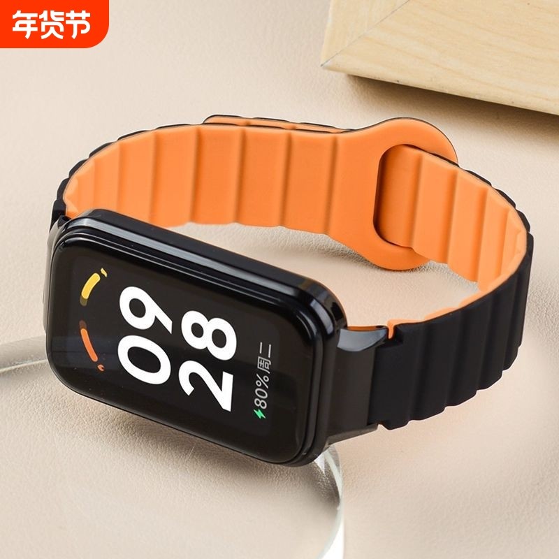 适用于红米Redmi手环3/2NFC版表带硅胶磁吸款替换带智能运动夏天透气回环男女腕带粉色紫色,智能设备,智能手表手环表带/腕带,淘宝优惠券,粉丝福利购,淘宝优惠卷