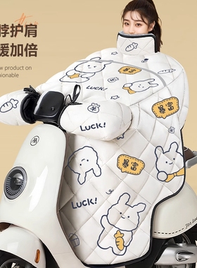 电动车挡风被四季通用冬季加绒加厚冬天电瓶摩托车春秋款防风防水