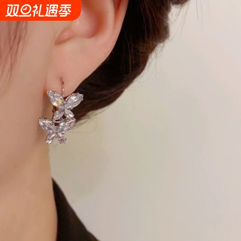 轻奢蝴蝶气质设计师耳环上班族耳饰女小众精致轻奢