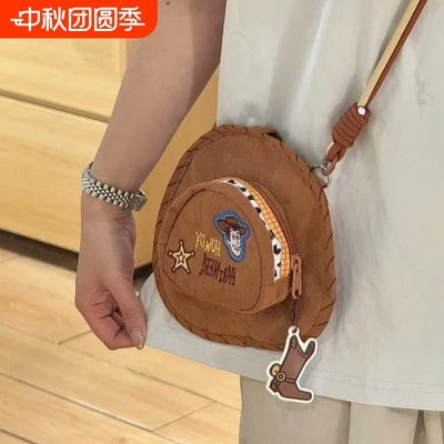 玩具总动员胡迪牛仔帽新款旅行通勤公仔斜挎包玩偶手提包百搭礼物