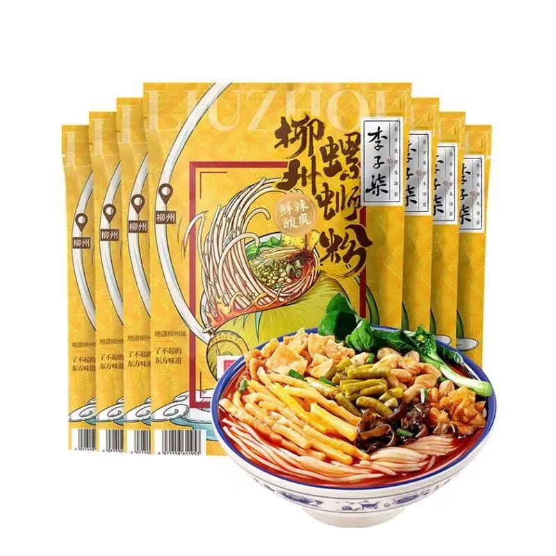 李子柒柳州螺蛳粉216g403g袋装螺骨鲜汤爆浓郁宵夜速食方便米线