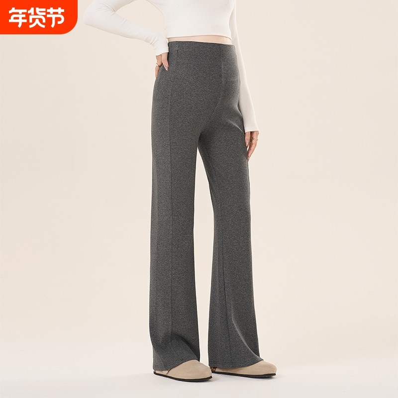 孕妇长裤秋冬外穿2025新款加厚喇叭裤不勒肚子加绒保暖微喇裤冬装,孕妇装/孕产妇用品/营养,孕妇休闲裤,淘宝优惠券,粉丝福利购,淘宝优惠卷