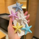 海星仿真少女发夹侧边发卡海边鸭嘴辣妹刘海头饰女夏度假盘发发饰