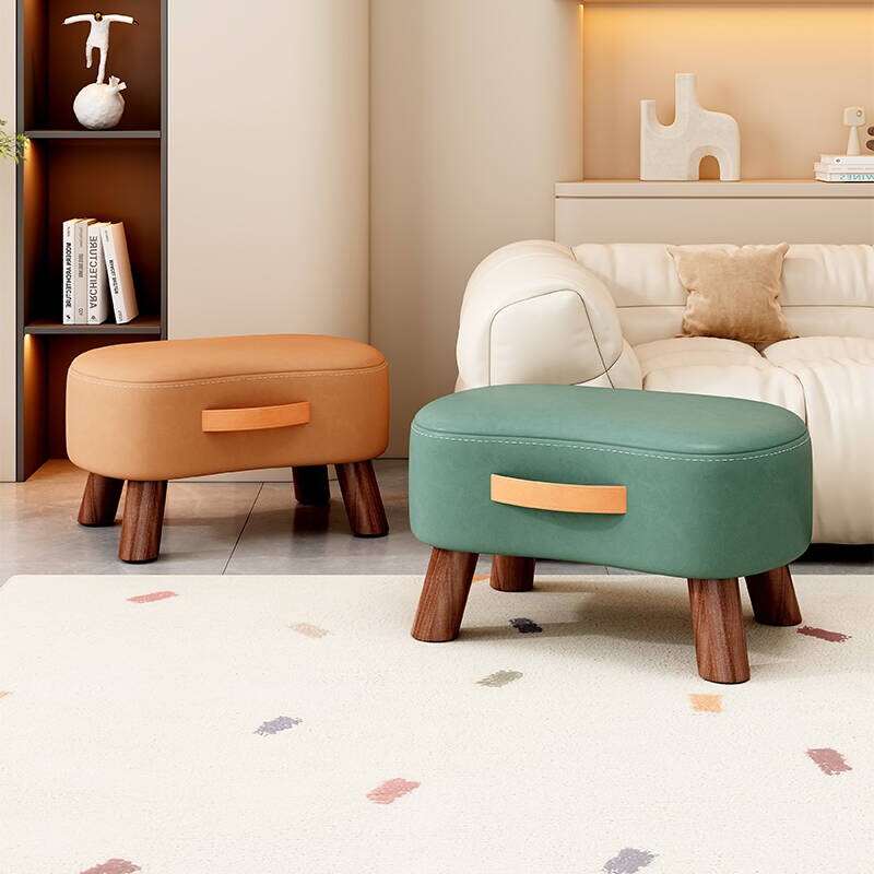 小凳子家用客厅轻奢软包沙发凳矮凳换鞋凳结实耐用小板凳塑料家居