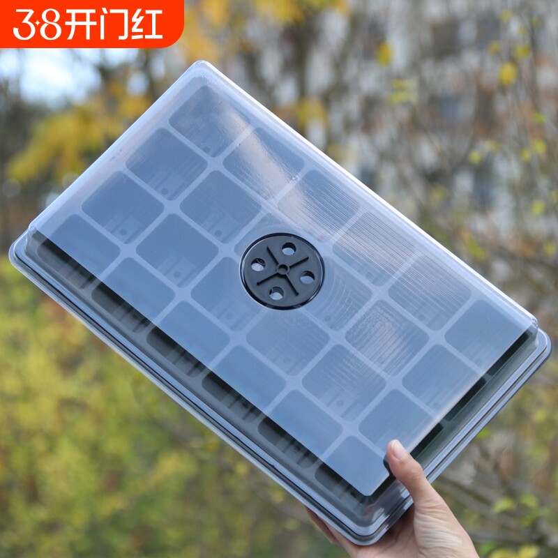 家用24孔带盖育苗穴盘专用盆营养杯塑料育苗神器托盘扦插芽菜盒