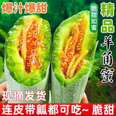 山东羊角蜜甜瓜新鲜水果当季脆甜蜜瓜香瓜时令羊角脆薄爆汁鲜甜