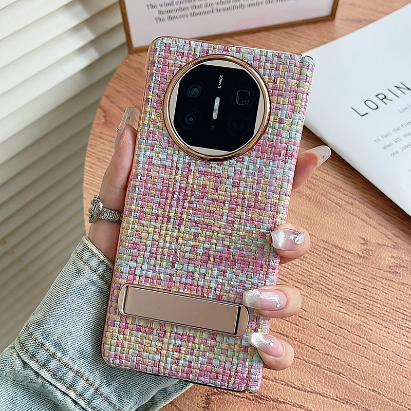 华为matex5鎏金编织纹铰链全包壳