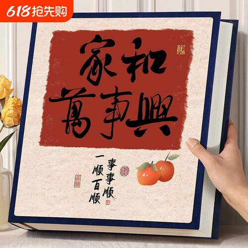 相册收纳本混合尺寸麂皮绒插页式