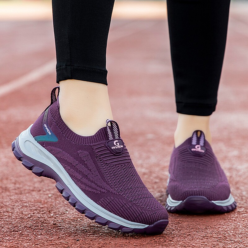 2026春夏季网面透气老人鞋布鞋女妈妈鞋中老年舒适运动休闲健步鞋