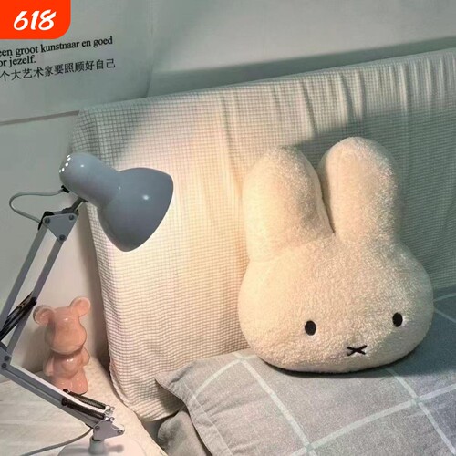 可爱小白兔毛绒玩偶蜜蜂兔子头公仔抱枕床上沙发娃娃闺蜜女友礼物