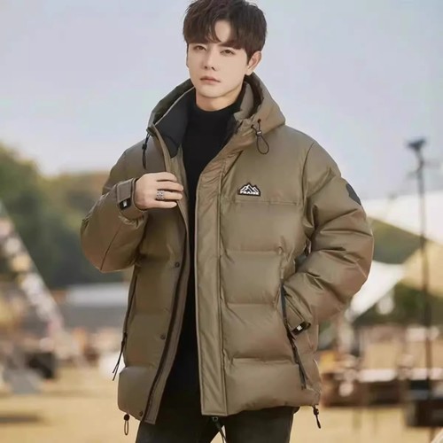 户外冬季羽绒服男款连帽轻奢时尚工装面包服白鸭绒保暖高端外套潮