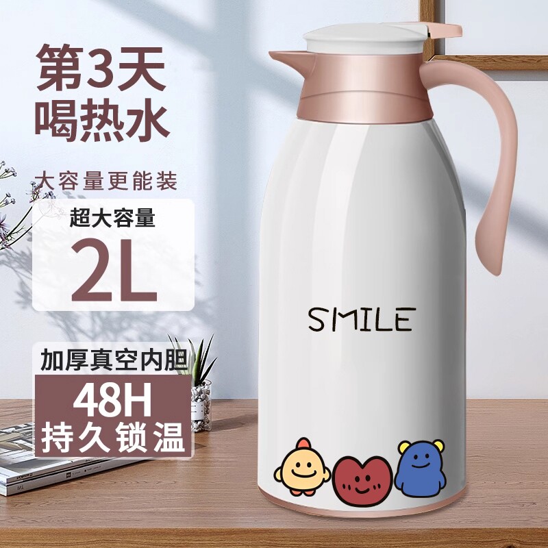 保温水壶热水瓶保温壶家用大容量暖水壶开水便携暖壶宿舍用玻璃 - 实物图