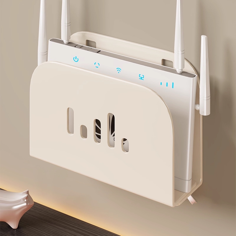 路由器置物架墙上免打孔整理架客厅多功能壁挂机顶盒wifi放置架子