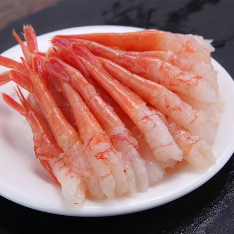 新鲜甜虾刺身去头甜虾生吃刺身日料寿司甜虾深海虾北极虾甜虾即食