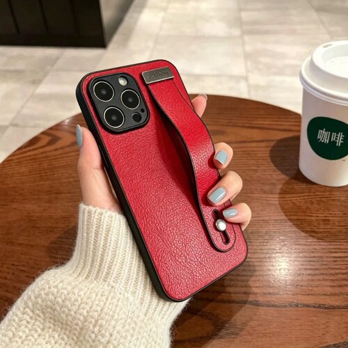 适用oppo Reno9手机壳8pro腕带7se支架reno6男女5新年红reno4se复古3se+小众2Z手机套reno9pro皮质8Pro+全包