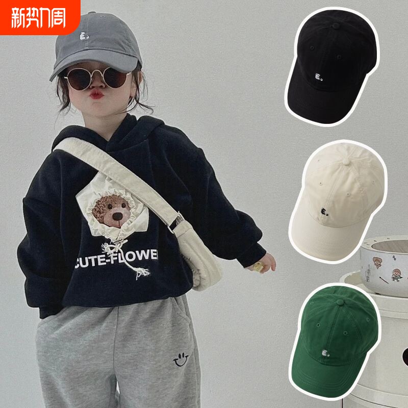 儿童帽子韩版可爱宝宝薄款鸭舌帽男女童时尚百搭春秋棒球帽潮