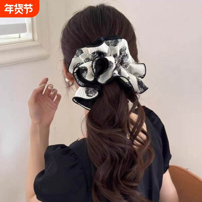 蝴蝶结高级感国风印花布艺发圈女精致大肠圈丸子头绳发饰复古发绳,饰品/流行首饰/时尚饰品新,发饰,淘宝优惠券,粉丝福利购,淘宝优惠卷