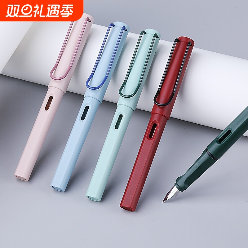 正姿钢笔学生专用小学生三年级练字女生签字笔四五六年级儿童成人书法初学者墨囊墨水明尖男士可换晶蓝专业