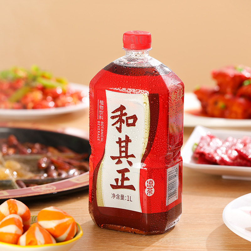 达利园和其正1L瓶装草本植物凉茶饮料大瓶聚会畅饮家庭装图片