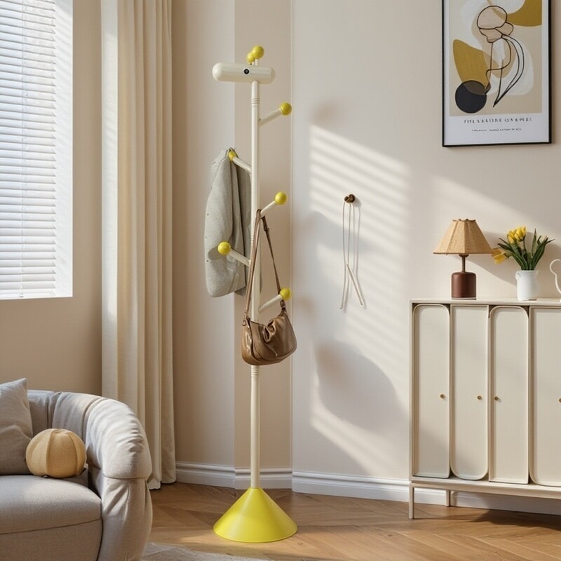 儿童衣架落地卧室家用挂衣架立式衣帽架转角小型挂包次净衣衣帽架