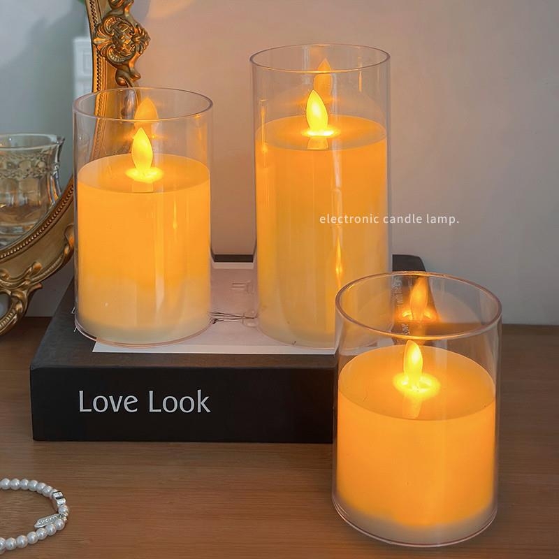 氛围灯真电子蜡烛灯小夜灯可爱儿童卧室睡眠床头小台灯生日礼物