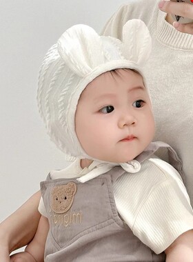 婴儿帽子春秋新生儿可爱男女宝宝秋冬季婴幼儿纯棉护耳小月龄胎帽