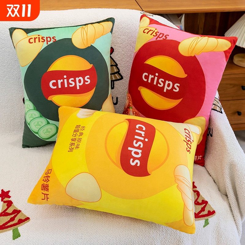 创意仿真零食抱枕薯片抱枕布娃娃