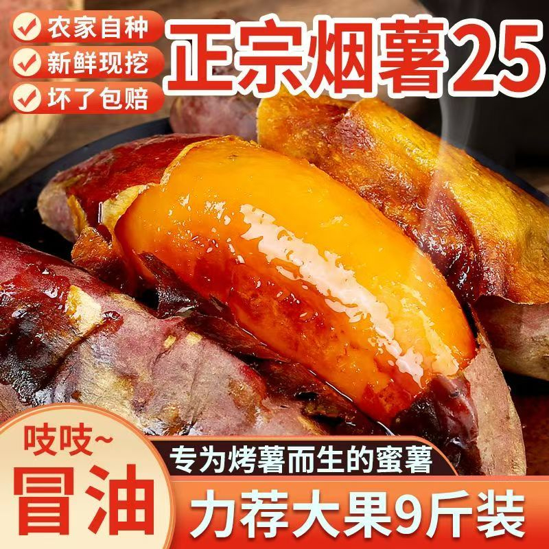 山东烟薯25号蜜薯糖心红薯新鲜10斤番薯农家沙地烤地瓜农科院山芋