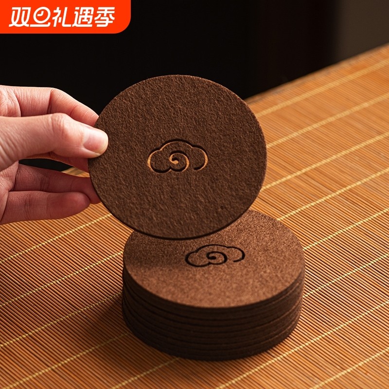 新款毛毡杯垫壶承壶垫茶杯垫托吸水隔热防滑干泡功夫养壶垫桌面