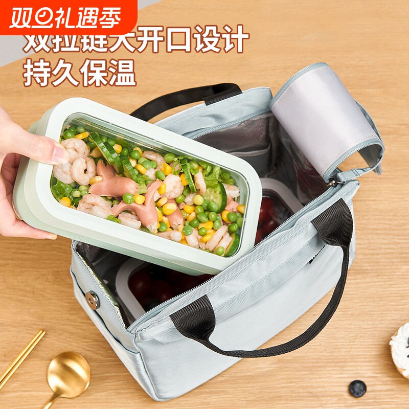 饭盒手提袋保温包便当袋子上班族带饭饭包兜加厚铝箔餐包午餐长效