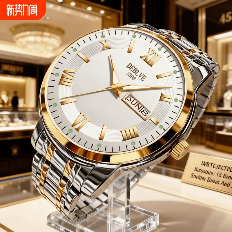 老人手表男士爸爸女款情侣表防水老年人学生石英表男款非机械表礼