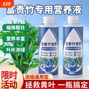 富贵竹营养液专用水培治黄叶促生根观音竹家用盆栽通用肥料