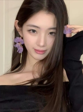 超仙温柔风~紫色网纱流苏