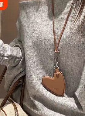 简约ins皮质爱心小包配饰