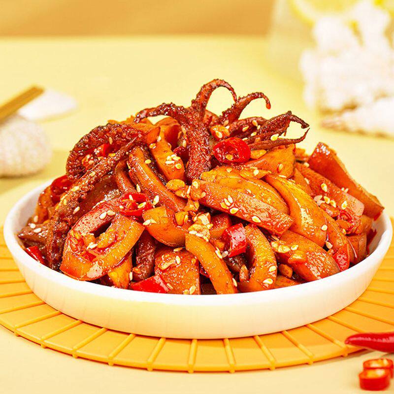 杏鲍菇鱿鱼脆骨鱿鱼须烧烤味香辣味即食休闲海鲜味零食网红零食